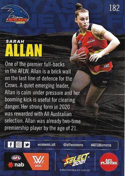 2021 Select AFL Footy Stars #182 Sarah Allan Back